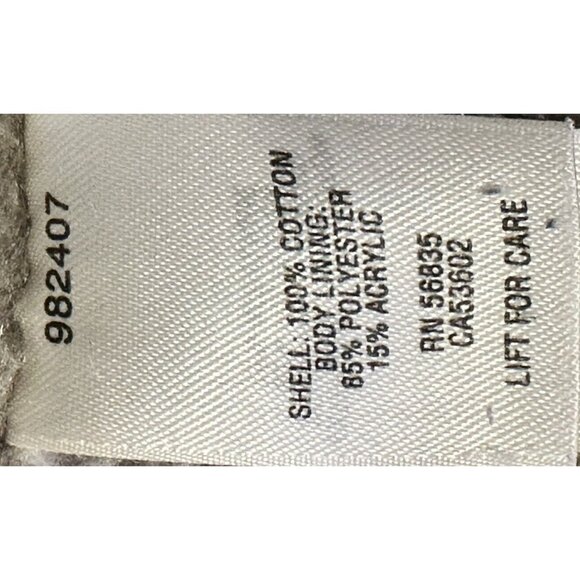 CABELA'S Mens Vest Sherpa Lined Outdoor Gear Gorpcore Full Zip Canvas Jacket L - Picture 14 of 16